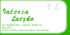 valeria latzko business card